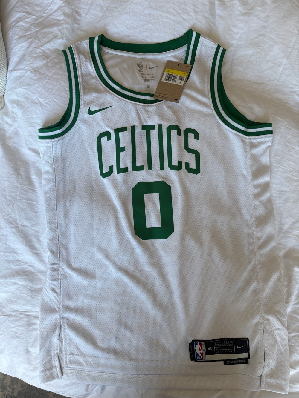 Nike White Green Boston Celtics Jason Tatum Jersey